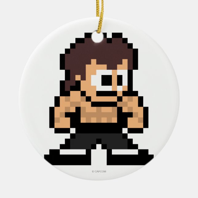 Ornement En Céramique Fei à 8 bits longtemps (Devant)