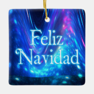Ornement En Céramique Feliz Navidad - Qaanaaq - Lumières du Nord