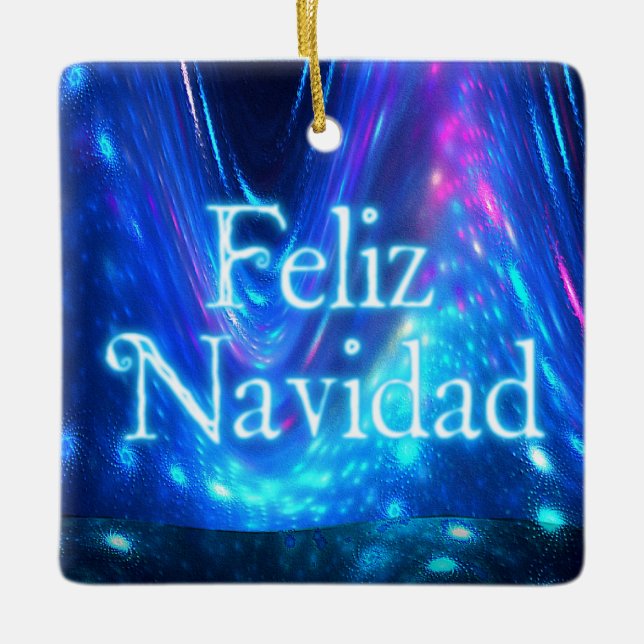 Ornement En Céramique Feliz Navidad - Qaanaaq - Lumières du Nord (Devant)