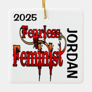 Ornement En Céramique Feministe intrépide