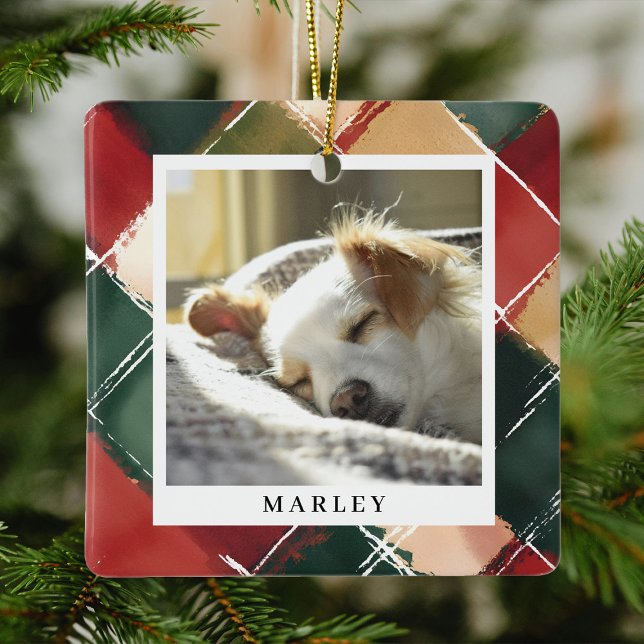 Ornement En Céramique Festif traditionnel Paid Pet Photo Noël (Créateur téléchargé)