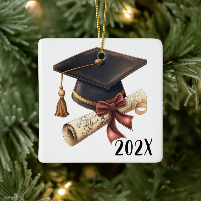 Ornement En Céramique Fêtes customisées Diplôme Noël (Arbre)
