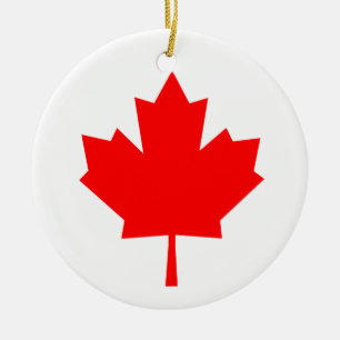 Ornement En Céramique Feuille d'érable canadienne