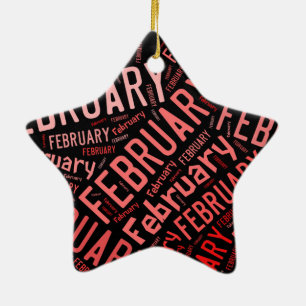 Ornement En Céramique Février Coeur