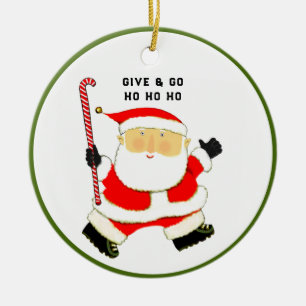 Ornement En Céramique Field Hockey Christmas Collectible