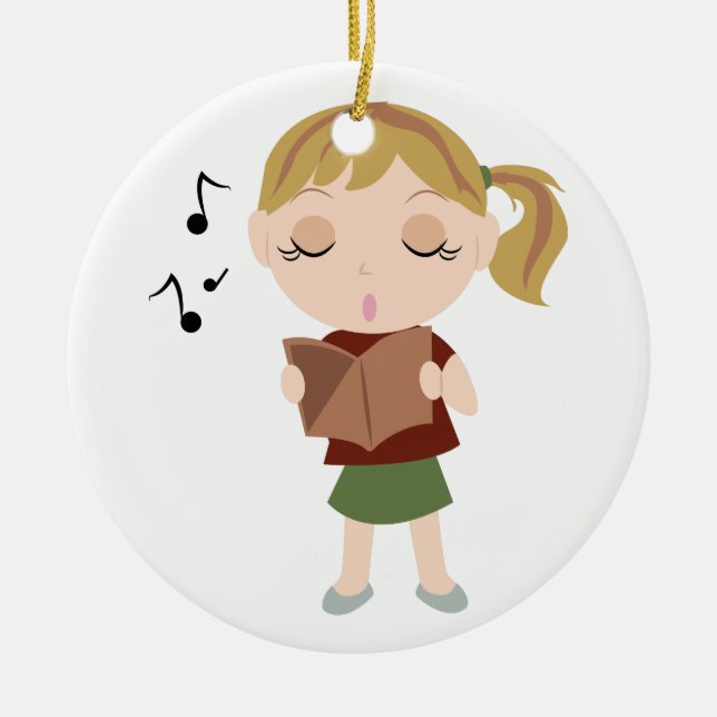 Ornement En Céramique Fille de choeur (Devant)