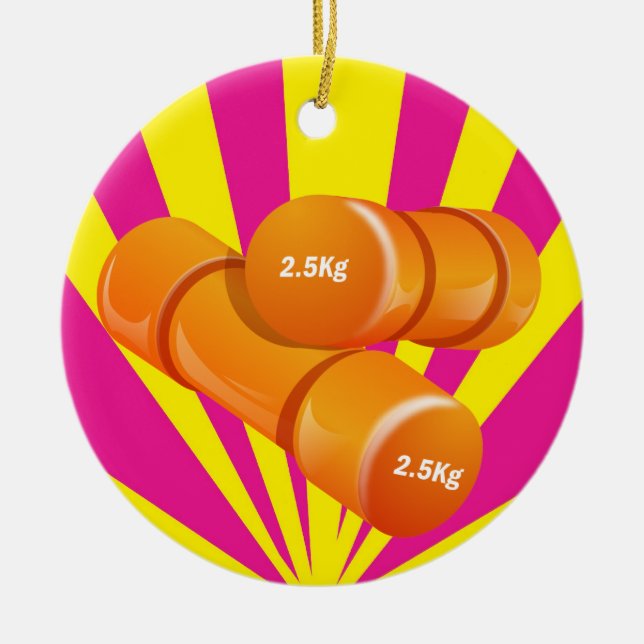 Ornement En Céramique Fitness ! (Devant)