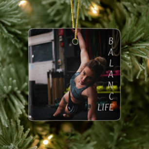 Ornement En Céramique Fitness Yoga Balance Life