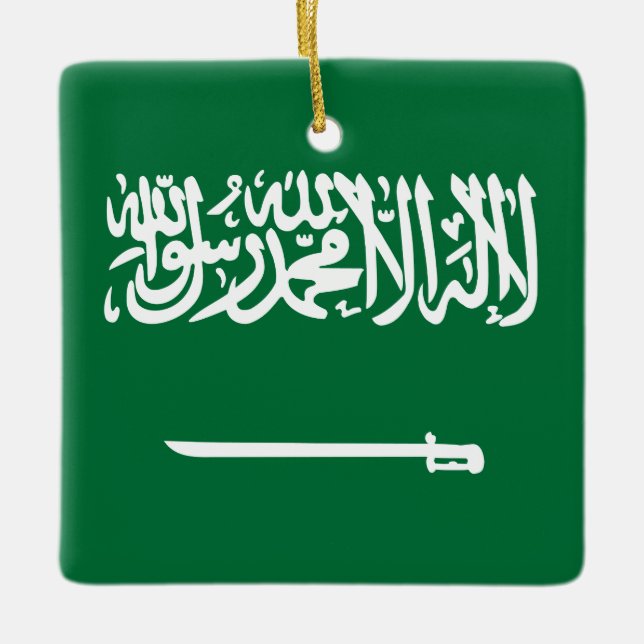 Ornement En Céramique Flag d'Arabie saoudite (Devant)