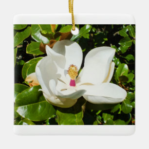 Ornement En Céramique Fleur de Magnolia