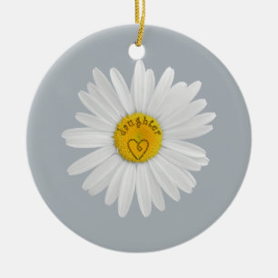 Ornement En Céramique Fleur de marguerite pour fille Personnaliser d'art
