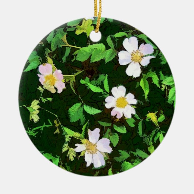 ORNEMENT EN CÉRAMIQUE FLEUR SAUVAGE (Devant)