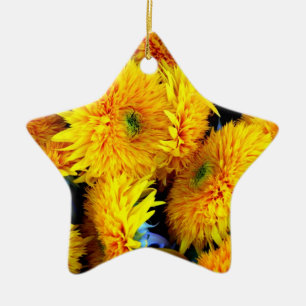 Ornement En Céramique Fleurs de soleil