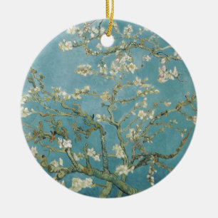Ornement En Céramique Fleurs Gogh Branches Fleurs d'amandier Nature