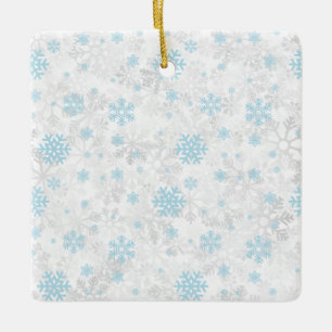 Ornement En Céramique Flocons de Noël/hiver
