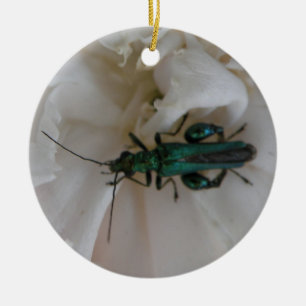 Ornement En Céramique Flower Beetle Custom Anniversaire
