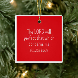 Ornement En Céramique Foi simple rouge et blanche en Dieu Bible Verse