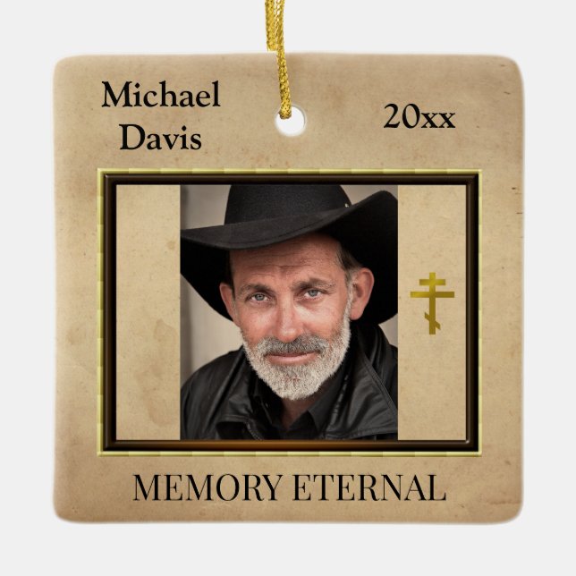 Ornement En Céramique Folithe d'automne Orthodoxe Christian Funeral (Devant)