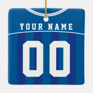 Ornement En Céramique Football Football Jersey Nom et numéro Modèle