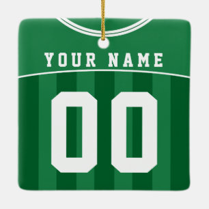 Ornement En Céramique Football Football Jersey Nom et numéro Modèle