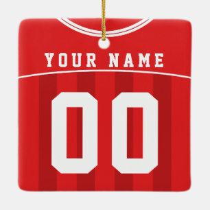 Ornement En Céramique Football Football Jersey Nom et numéro Modèle