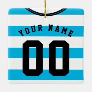 Ornement En Céramique Football Jersey Modèle Ornement, Bleu