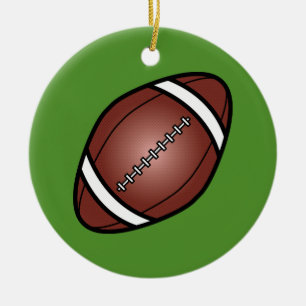 Ornement En Céramique Football Rugby Ball