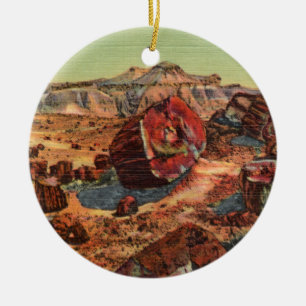 Ornement En Céramique Forêt pétrifiée Vintage Arizona Ornament