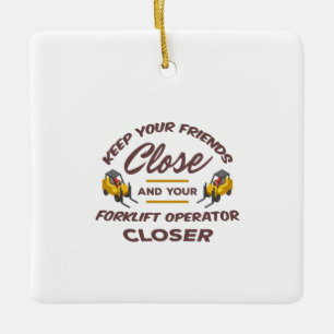 Ornement En Céramique Forklift