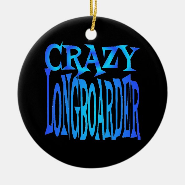 Ornement En Céramique Fou Longboarder (Devant)