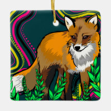 Ornement en céramique Fox