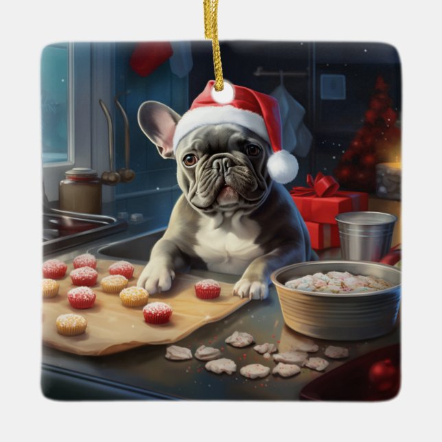 Ornement En Céramique French Christmas Cookies Festive Holiday (Devant)