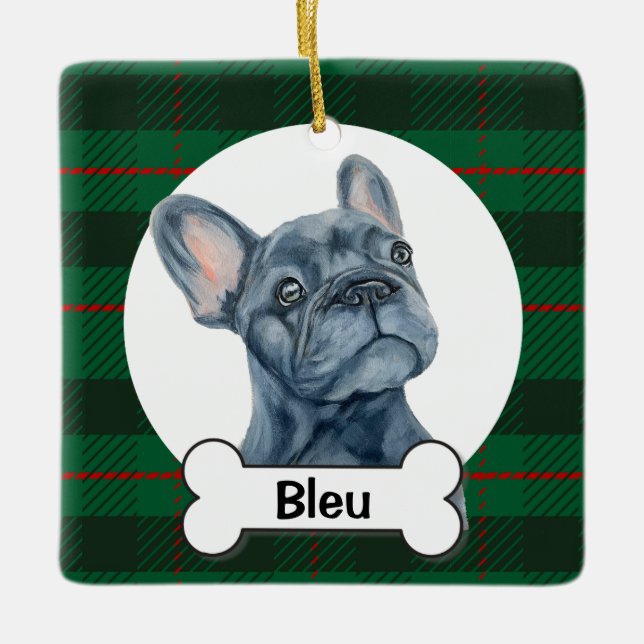 Ornement En Céramique Frenchie Ornament, French Bulldog  (Devant)