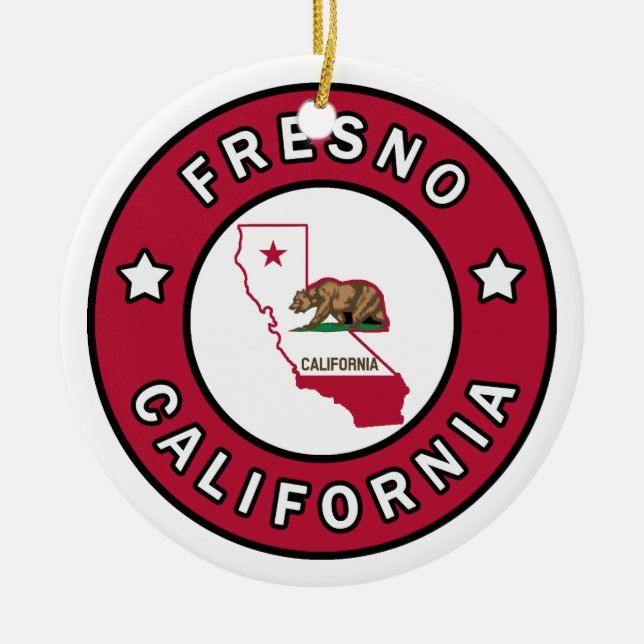 Ornement En Céramique Fresno la Californie (Devant)