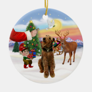 Ornement En Céramique Friandise pour un Airedale Terrier