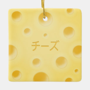 Ornement En Céramique "Fromage" en japonais Tranches de fromage mignonne