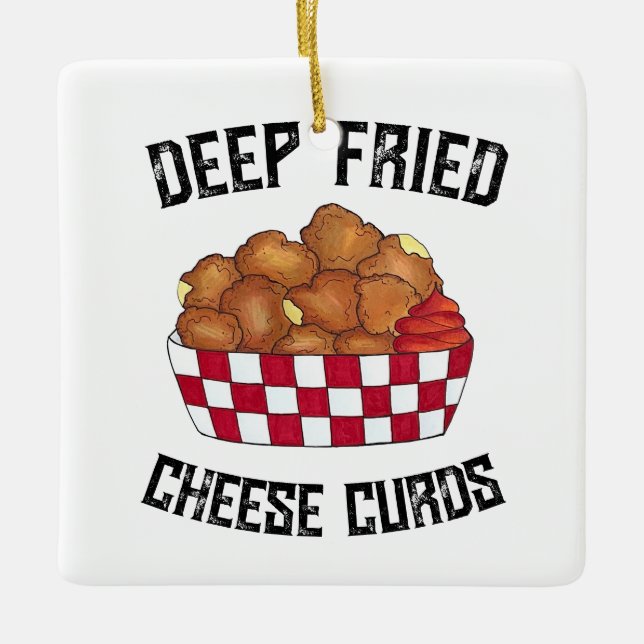 Ornement En Céramique Fromages frits Profondes Courdes Minnesota Wiscons (Devant)