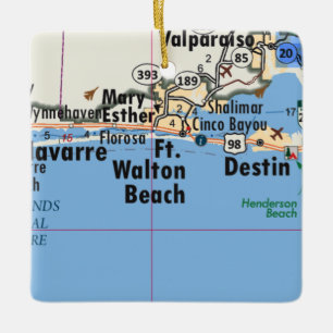Ornement En Céramique Ft. Plan de plage de Walton