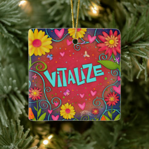 Ornement En Céramique Fun Floral Vitalize Joli Dragonfly Inspirivité