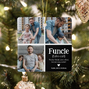 Ornement En Céramique Funcle 3 Photo Collage Définition Jolie Noël