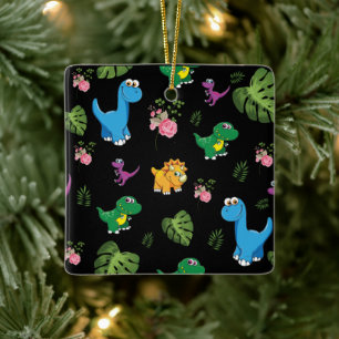 Ornement En Céramique Funny Dinosaur