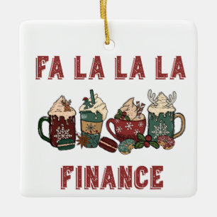 Ornement En Céramique Funny mignon Festive Rouge et Vert finance de Noël