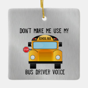 Ornement En Céramique Funny School Bus Driver