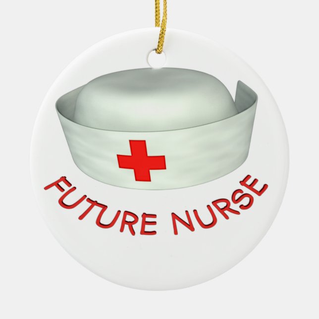 Ornement En Céramique Future infirmière (Devant)