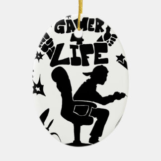 Ornement En Céramique Gamer 4 Life