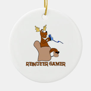 Ornement En Céramique Gamer de renne
