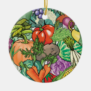 Ornement En Céramique Gardener végétal
