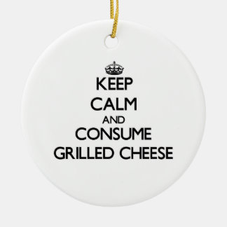 Ornement En Céramique Gardez le calme et consommez le fromage grillé