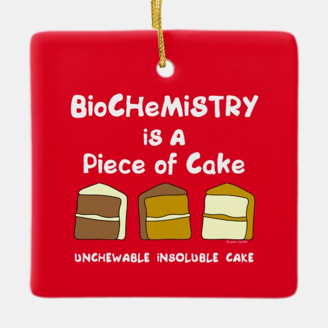 Ornement En Céramique Gâteau de biochimie (Devant)