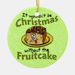 Ornement En Céramique Gâteau de fruits secs drôle de bande dessinée d
